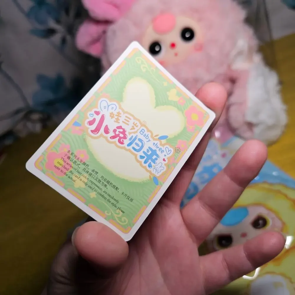 Baby Three Happy Day OPENED BOX Pink Rabbit 360 Boba Eyes Pink Hair O Mouth